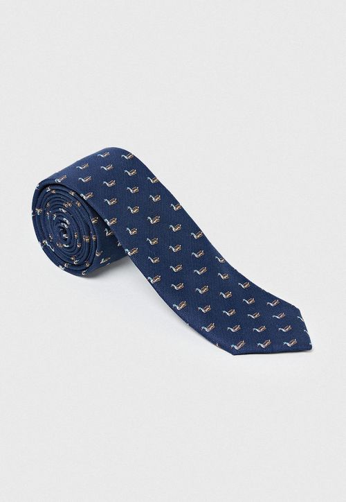 Corbata Hombre Formal Seda Classic Azul Marino