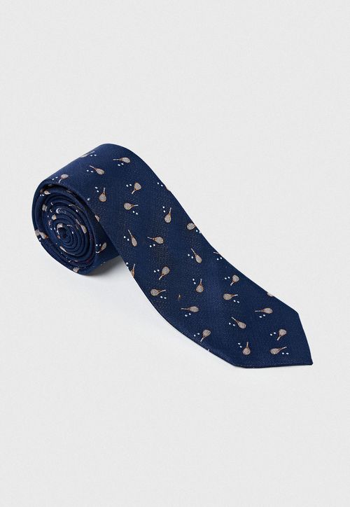 Corbata Hombre Formal Seda Classic Azul Marino