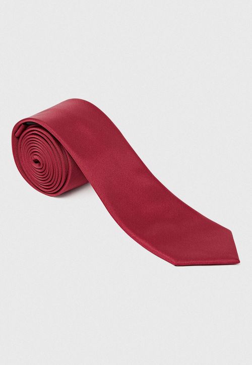 Corbata Hombre Formal Microfibra Promoción Rojo