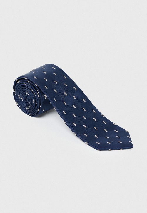 Corbata Hombre Formal Seda Classic Azul Marino