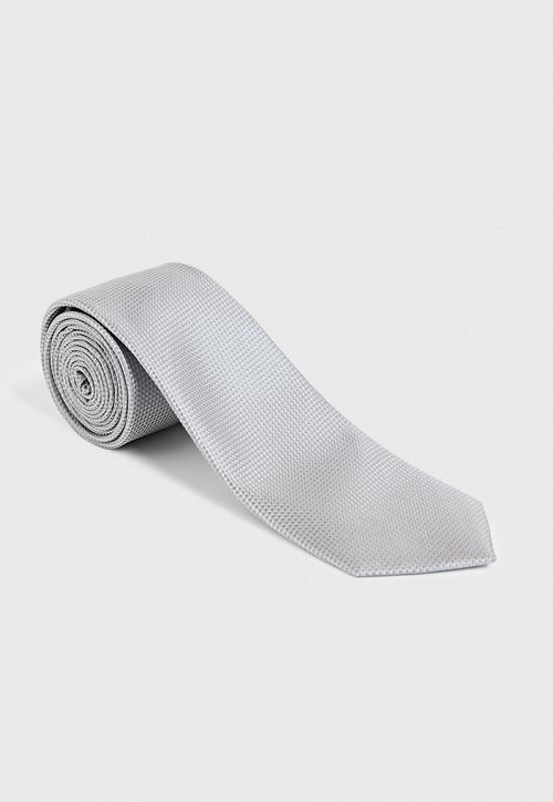 Corbata Hombre Formal Seda Travel Gris Claro