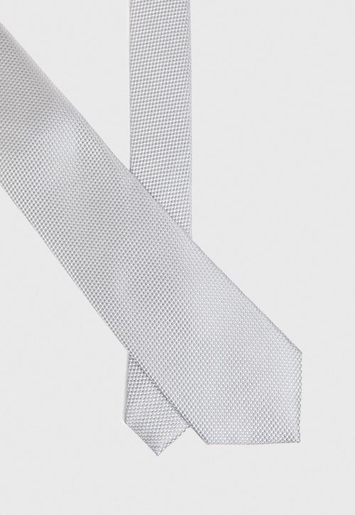 Corbata Hombre Formal Seda Travel Gris Claro