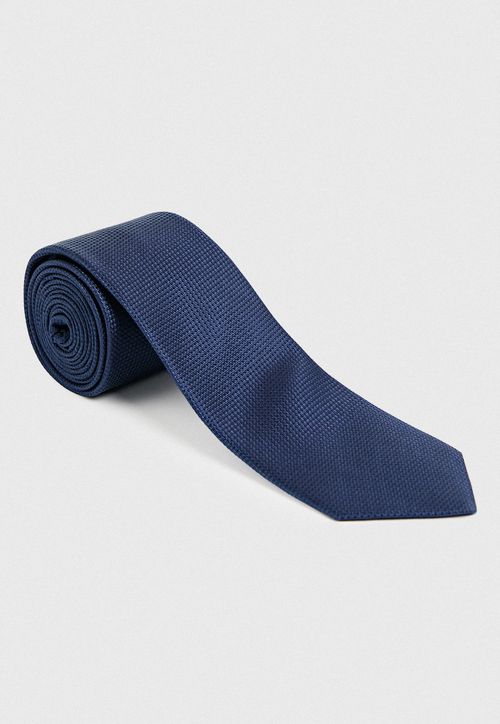 Corbata Hombre Formal Seda Travel Azul Marino