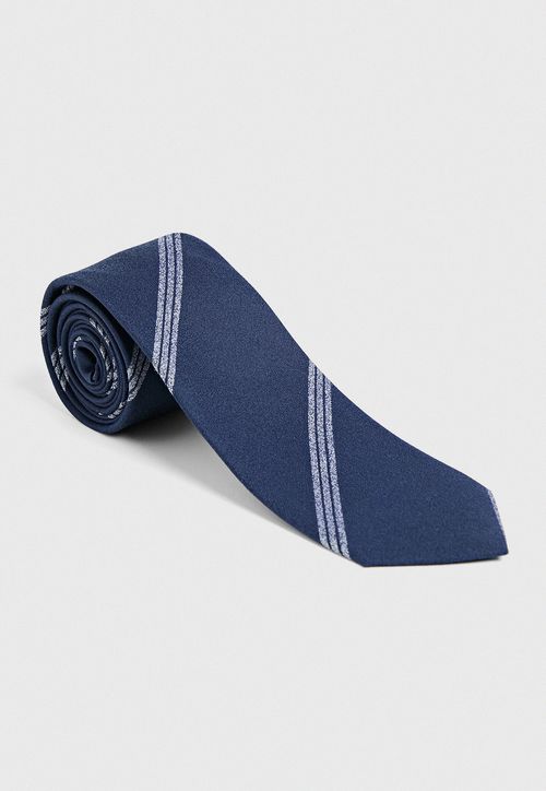 Corbata Hombre Formal Seda Travel Azul Marino