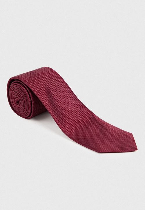 Corbata Hombre Formal Seda Travel Burdeo