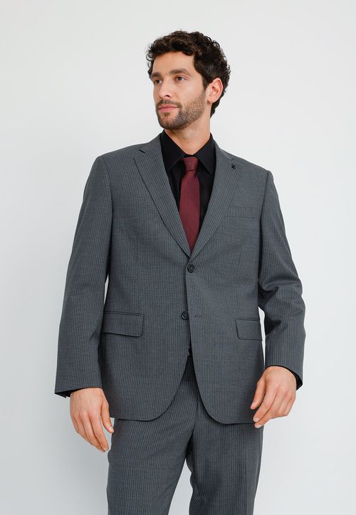 Traje Hombre Formal Regular Lana Perfect Gris