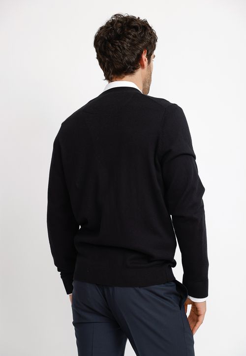 Cárdigan Formal Hombre Algodón Cashmere Classic Negro