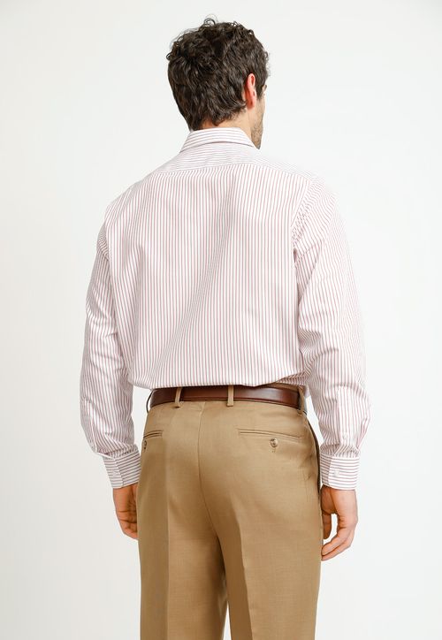 Camisa Hombre Formal Regular Algodón Non Iron Terracota