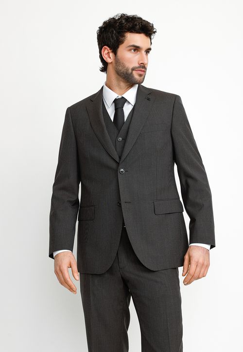 Terno Hombre Formal Regular Mezcla Lana Executive Marengo