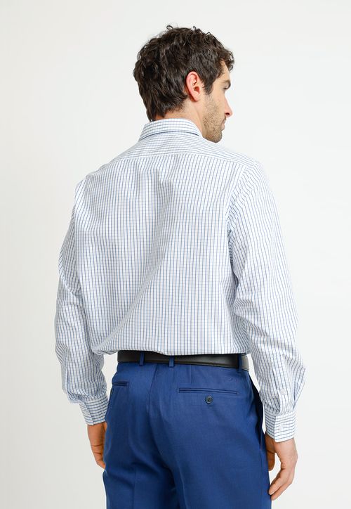Camisa Hombre Formal Regular Algodón Non Iron Azulino