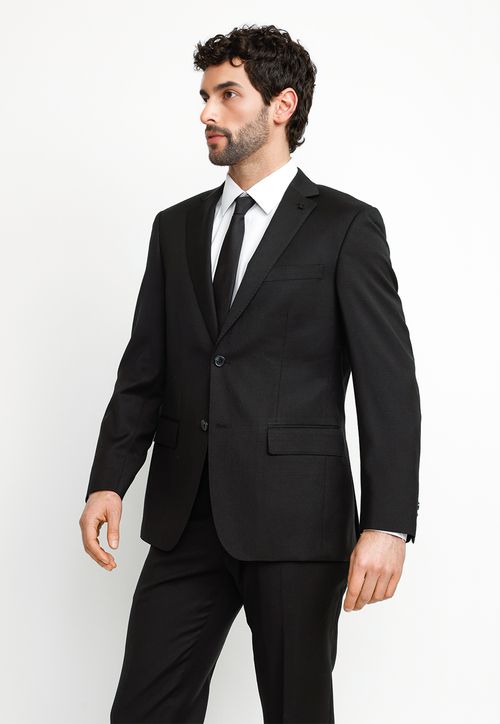 Traje Hombre Formal Slim Lana S100'S Classic Negro