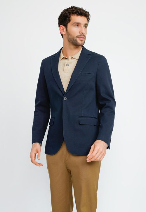 Chaqueta Casual Algodón Slim Calisto Azul Marino
