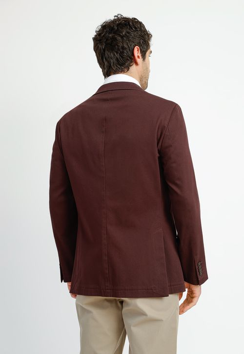 Chaqueta Casual Algodón Slim Calisto Burdeo