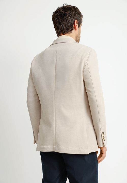 Chaqueta Slim Basic Knit Beige