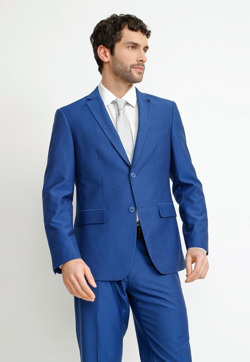 Traje Hombre Formal Slim Graduación Azulino
