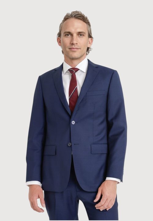 Traje Suit Separate Formal Hombre Lana S100'S Slim Mix&Color Azul
