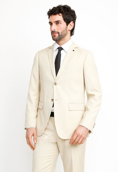 Traje Hombre Formal Slim Graduación Beige