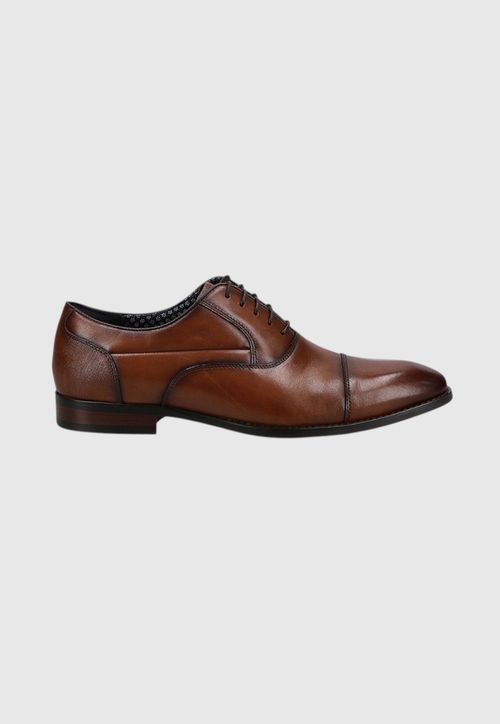 Zapato Formal Liso Cuero Cognac