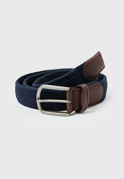 Cinturon Hombre Trenzado Azul Marino