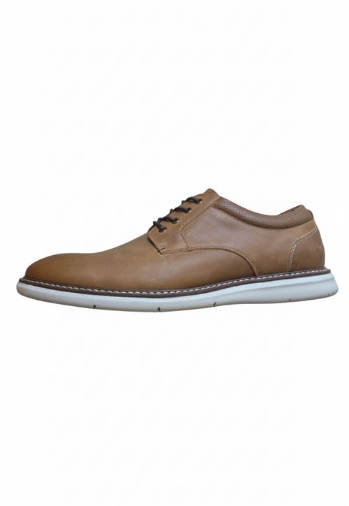 Zapato Casual Liso Cuero Chase Cognac