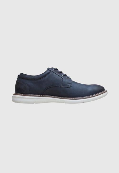 Zapato Casual Liso Cuero Chase Azul Marino