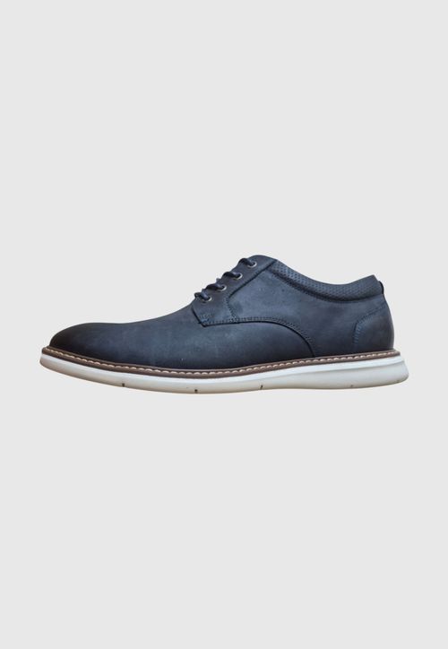 Zapato Casual Liso Cuero Chase Azul Marino